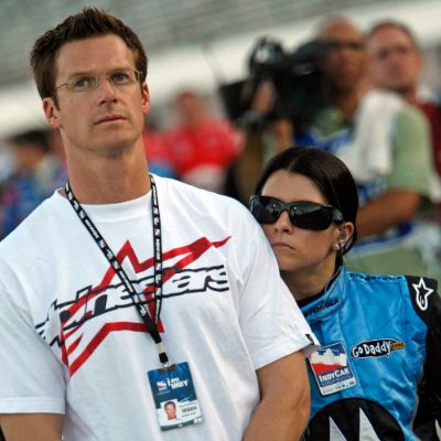 Paul with Danica on her NASCAR race.